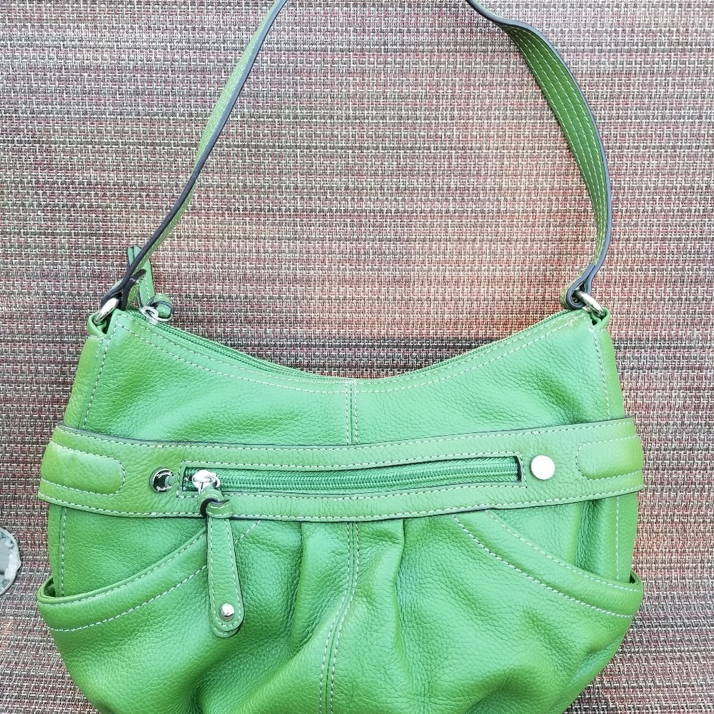 Tignanello Green Leather Bag